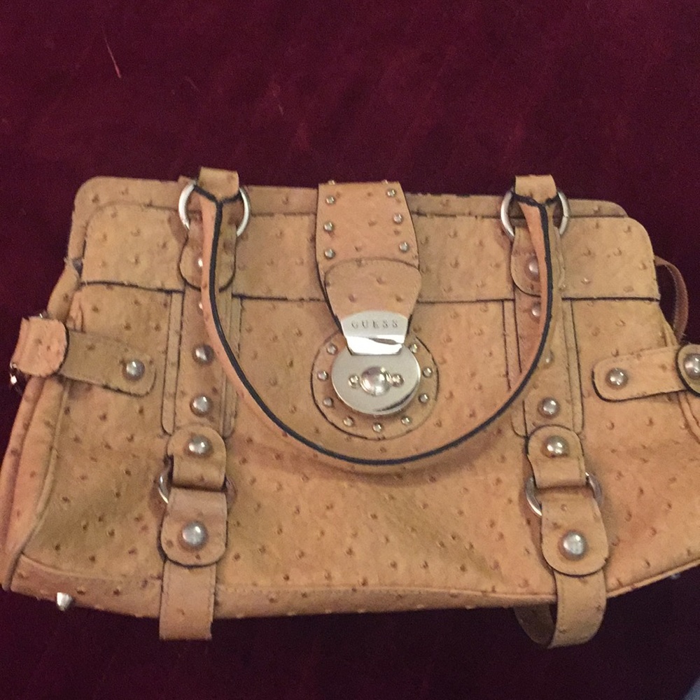 Guess brand camel studded hobo